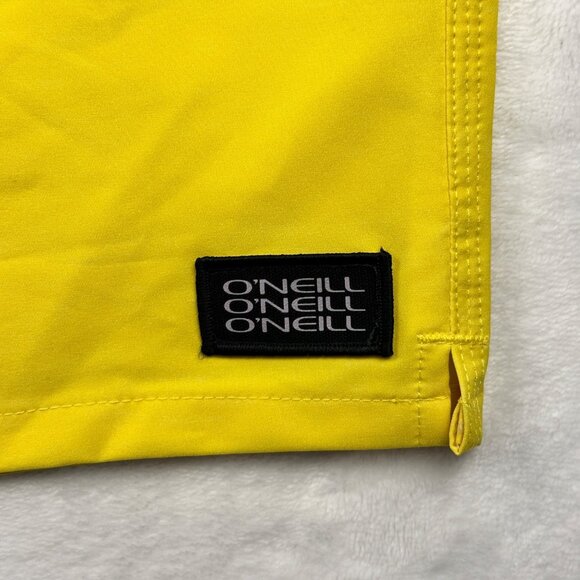 ONeill Mens XL Yellow & Blue Striped BoardShorts Sustainable Swimwear - Picture 5 of 11